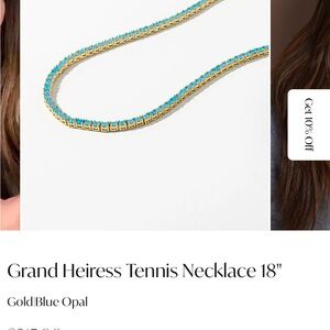 Melinda Maria Blue Opal tennis necklace